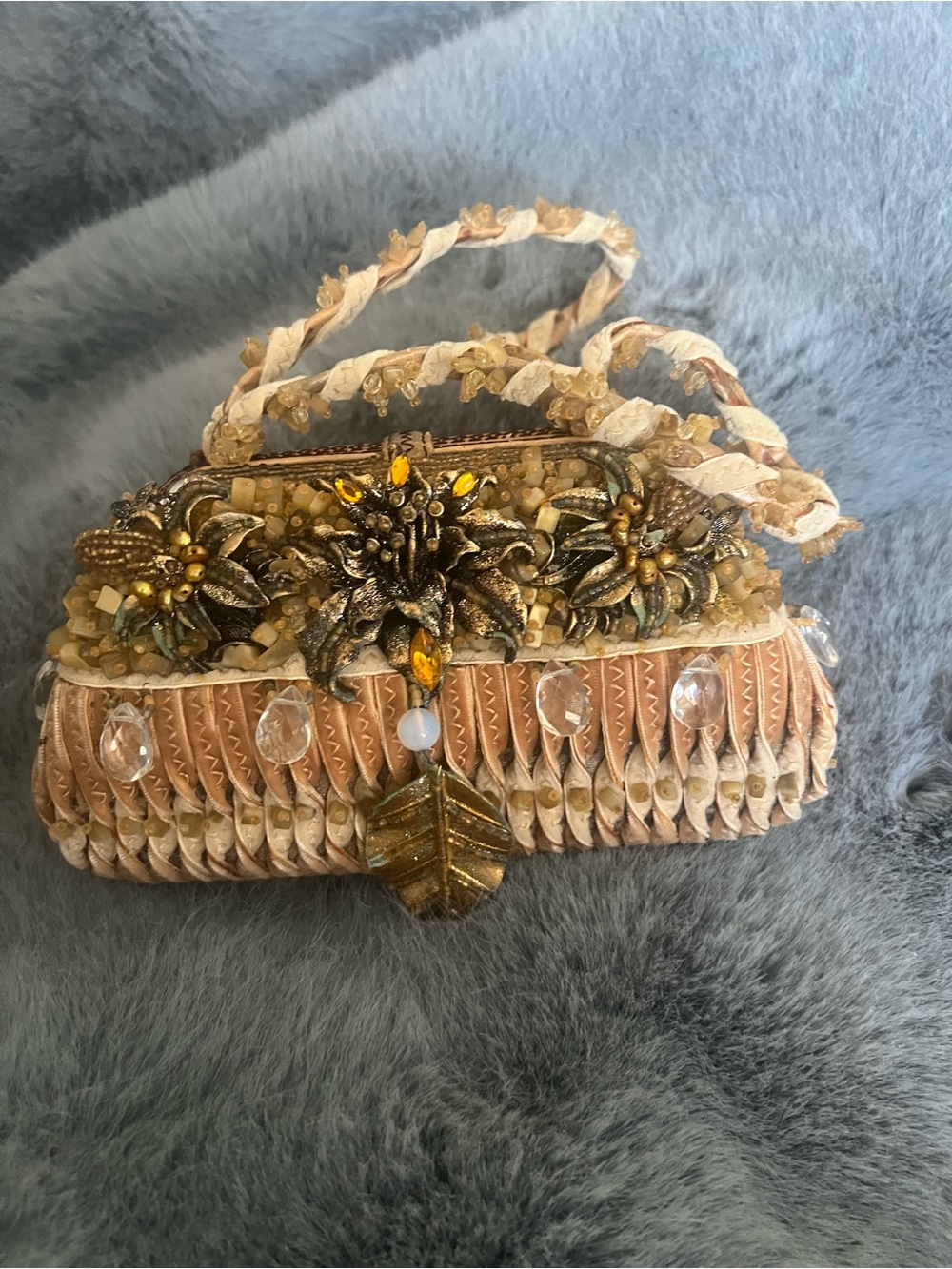 Mary Frances Embellished Floral Bag